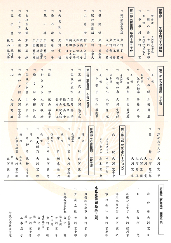 「大河企画主催 第七回 おどりまつり」のチラシ裏